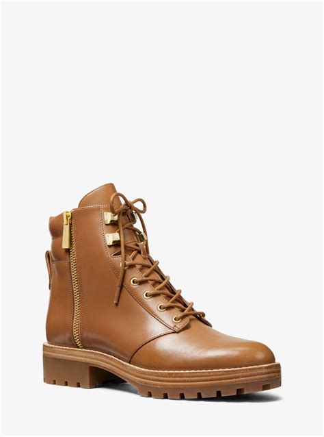 michael michael kors rosario leather combat boot|Rosario Leather Combat Boot .